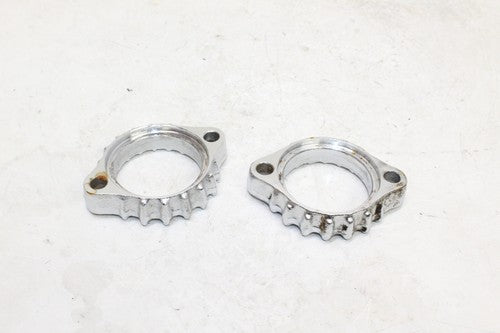 1976 Yamaha Xs750 Exhaust Clamp Flanges Muffler Pipe Band Pair OEM