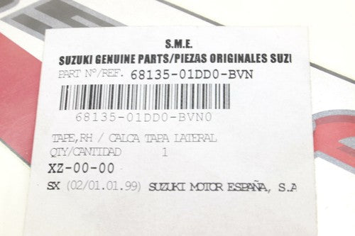 2004 Suzuki Gs500f TAPE, RH | FOR FP2 68135-01DD0-BVN TAPE, RH | FOR FP2