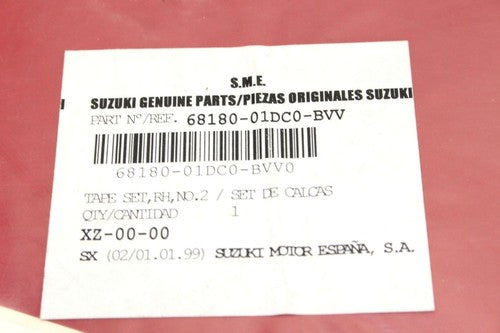 2005 Suzuki Gs500f 68180-01DC0-BVV TAPE SET, RH NO. 2 | FOR FP2