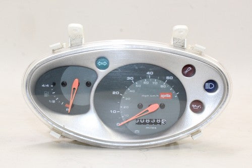 2001-06 Aprilia Scarabeo 50 2t Speedo Gauges Cluster Speedometer OEM *838 MILES*