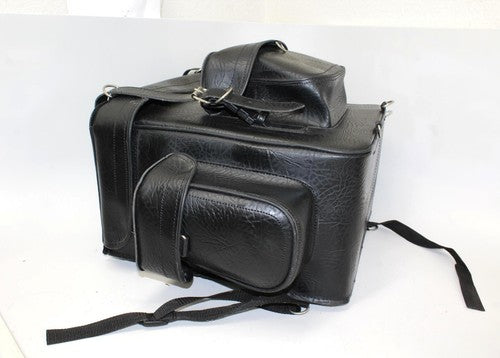 Motorcycle Bag Luggage Tail Sissy Bar Large 24x15x14in PU Leather Cruiser Black