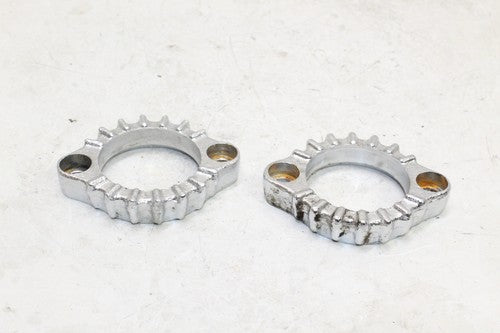 1976 Yamaha Xs750 Exhaust Clamp Flanges Muffler Pipe Band Pair OEM