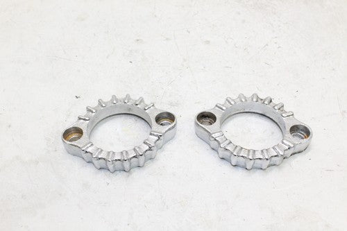 1976 Yamaha Xs750 Exhaust Clamp Flanges Muffler Pipe Band Pair OEM