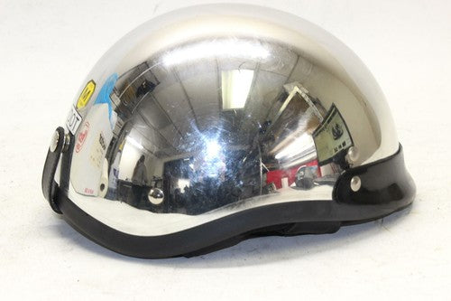 THH Motorcycle Head Helmet Chrome Medium