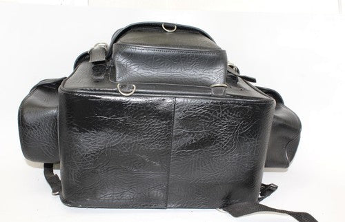 Motorcycle Bag Luggage Tail Sissy Bar Large 24x15x14in PU Leather Cruiser Black