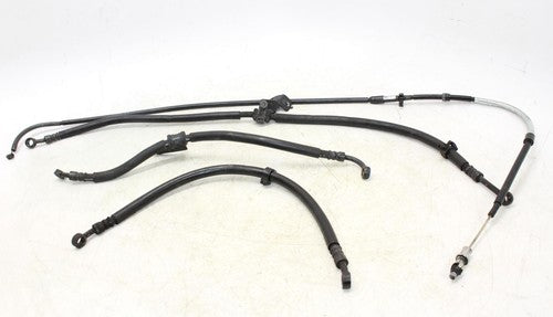 07-09 Yamaha Fz6 Front & Rear Brake Caliper Hoses Lines W/Clutch Cable OEM