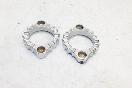 1976 Yamaha Xs750 Exhaust Clamp Flanges Muffler Pipe Band Pair OEM