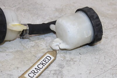 2004 TRIUMPH DAYTONA 600 OEM FRONT REAR BRAKE MASTER RESERVOIR TANK BOTTLE PAIR
