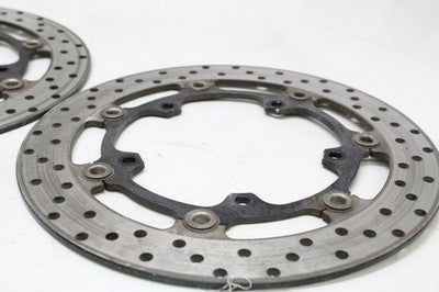 06-09 YAMAHA YZF R6S OEM FRONT BRAKE DISC ROTORS PAIR