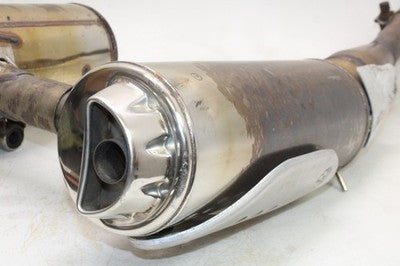 2003 BMW F650GS DAKAR OEM EXHAUST PIPE MUFFLER SLIP ON CAN SILENCER PAIR