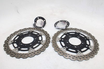 09-14 KAWASAKI VERSYS 650 KLE650CF OEM FRONT LEFT RIGHT BRAKE ROTORS DISCS