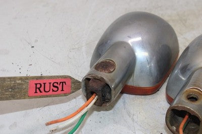 84-87 HONDA SHADOW 700 VT700C OEM FRONT LEFT RIGHT TURN SIGNALS LIGHT INDICATORS