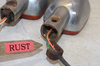 84-87 HONDA SHADOW 700 VT700C OEM FRONT LEFT RIGHT TURN SIGNALS LIGHT INDICATORS