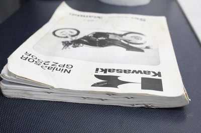 1986-1987 KAWASAKI NINJA 250 EX250E OEM SERVICE MANUAL BOOK