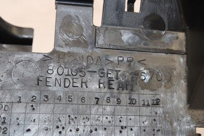 2003 HONDA METROPOLITAN 50 CHF50 OEM REAR BACK FENDER MUD GUARD