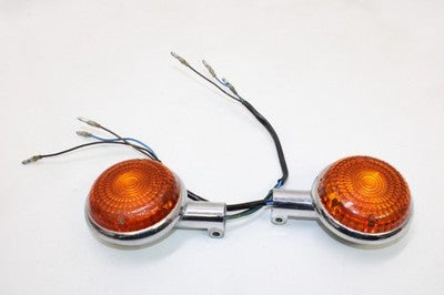 88-97 YAMAHA VIRAGO 750 XV750 OEM FRONT LEFT RIGHT TURN SIGNALS LIGHT INDICATORS