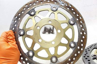 07-08 KAWASAKI ZZR600 ZX600J OEM FRONT LEFT RIGHT BRAKE ROTORS DISCS
