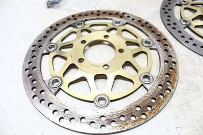 07-08 KAWASAKI ZZR600 ZX600J OEM FRONT LEFT RIGHT BRAKE ROTORS DISCS