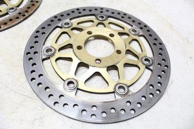 07-08 KAWASAKI ZZR600 ZX600J OEM FRONT LEFT RIGHT BRAKE ROTORS DISCS