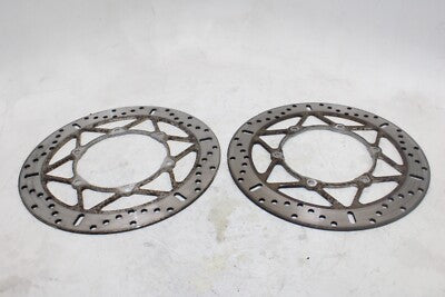 02 YAMAHA V STAR 1100 XVS1100 OEM FRONT LEFT RIGHT BRAKE ROTORS DISCS