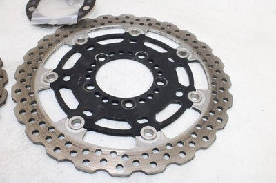 09-14 KAWASAKI VERSYS 650 KLE650CF OEM FRONT LEFT RIGHT BRAKE ROTORS DISCS