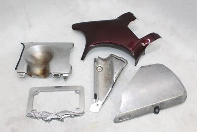 2004 HONDA SHADOW VLX 600 OEM FRONT UPPER FAIRING MISC COVERS BRACKETS