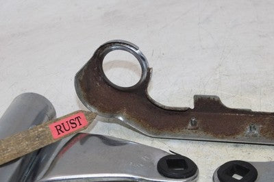 1980 YAMAHA XS850 OEM FRONT FORK COVERS BRACKETS