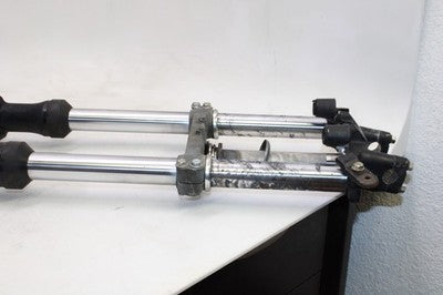 1981 KAWASAKI KZ550 OEM FRONT END COMPLETE SUSPENSION FORKS SHOCKS TRIPLE TREE