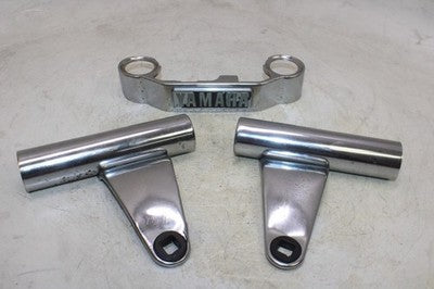 1980 YAMAHA XS850 OEM FRONT FORK COVERS BRACKETS