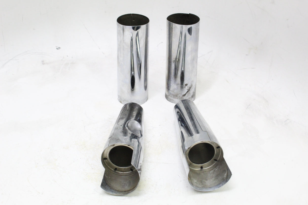2007 YAMAHA XVS650 V STAR 650 OEM FRONT FORK CHROME COVER SHROUD SET