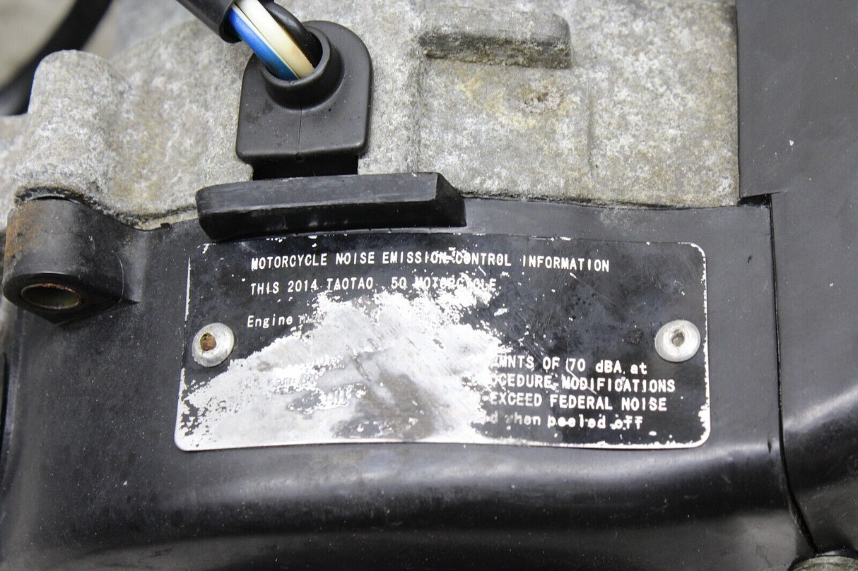 2014 Tao Scooter ATM50 TAOTAO Complete Engine Motor 1k Miles