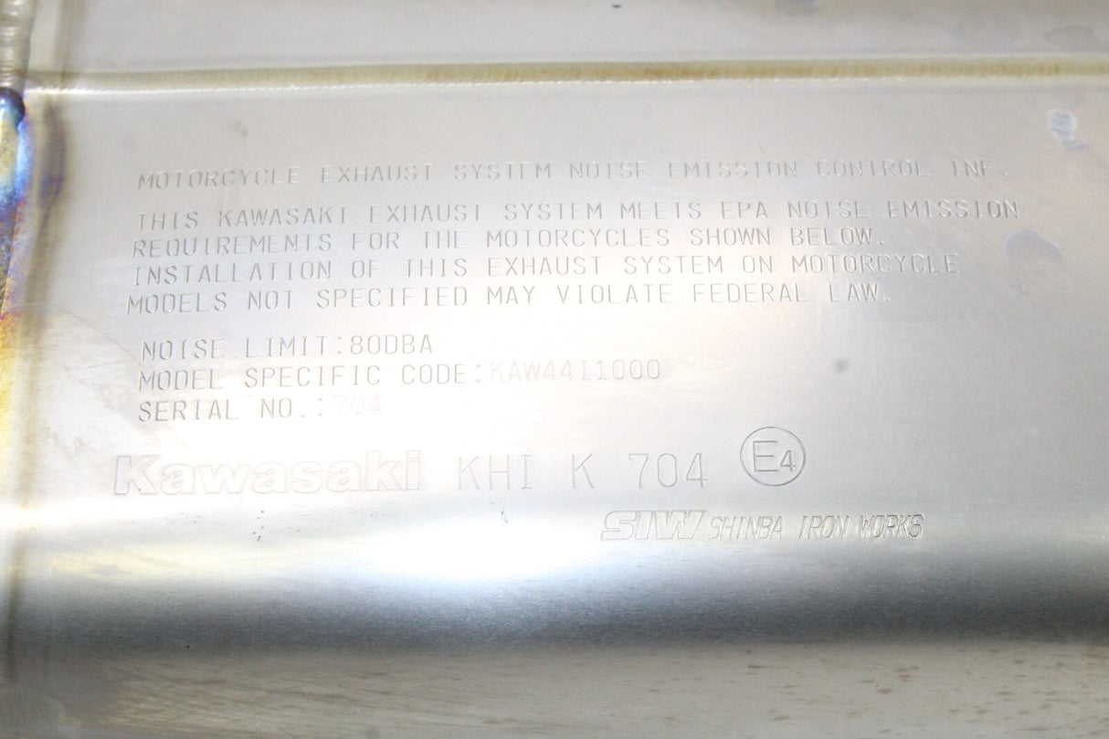 2023 Kawasaki Ninja ZX-10R Exhaust Pipe Muffler OEM