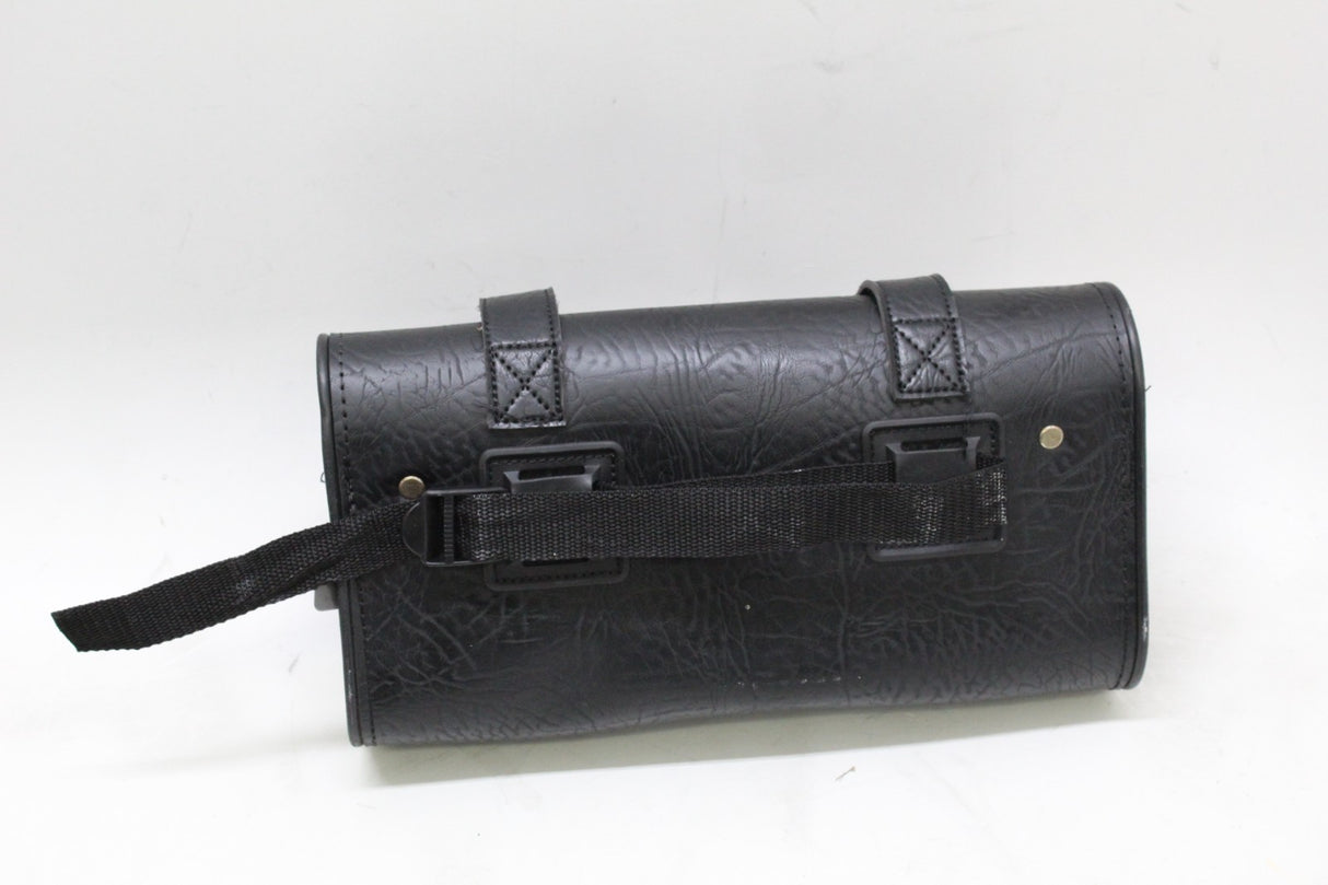 Vinyl Leather Motorcycle Medium Satchel Luggage Tool Bag Yamaha Suzuki Kawasaki