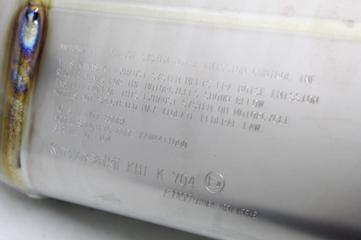 21-23 Kawasaki ZX-10R ZX10 Exhaust Mid Pipe Muffler OEM