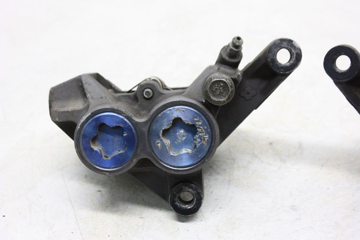 03 04 05 Yamaha YZF R6 \ 06-09 R6S Front Brake Calipers Blue OEM
