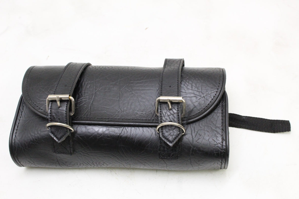 Vinyl Leather Motorcycle Medium Satchel Luggage Tool Bag Yamaha Suzuki Kawasaki