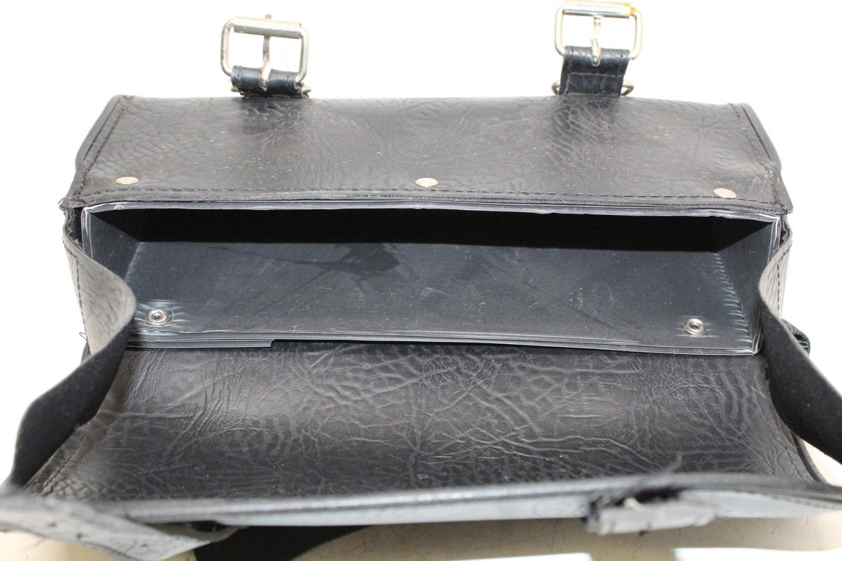 Vinyl Leather Motorcycle Medium Satchel Luggage Tool Bag Yamaha Suzuki Kawasaki