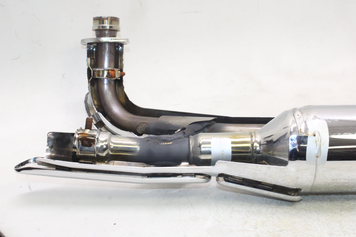 2007 Yamaha V Star 650 OEM RIGHT LOWER EXHAUST MUFFLER W HEADER