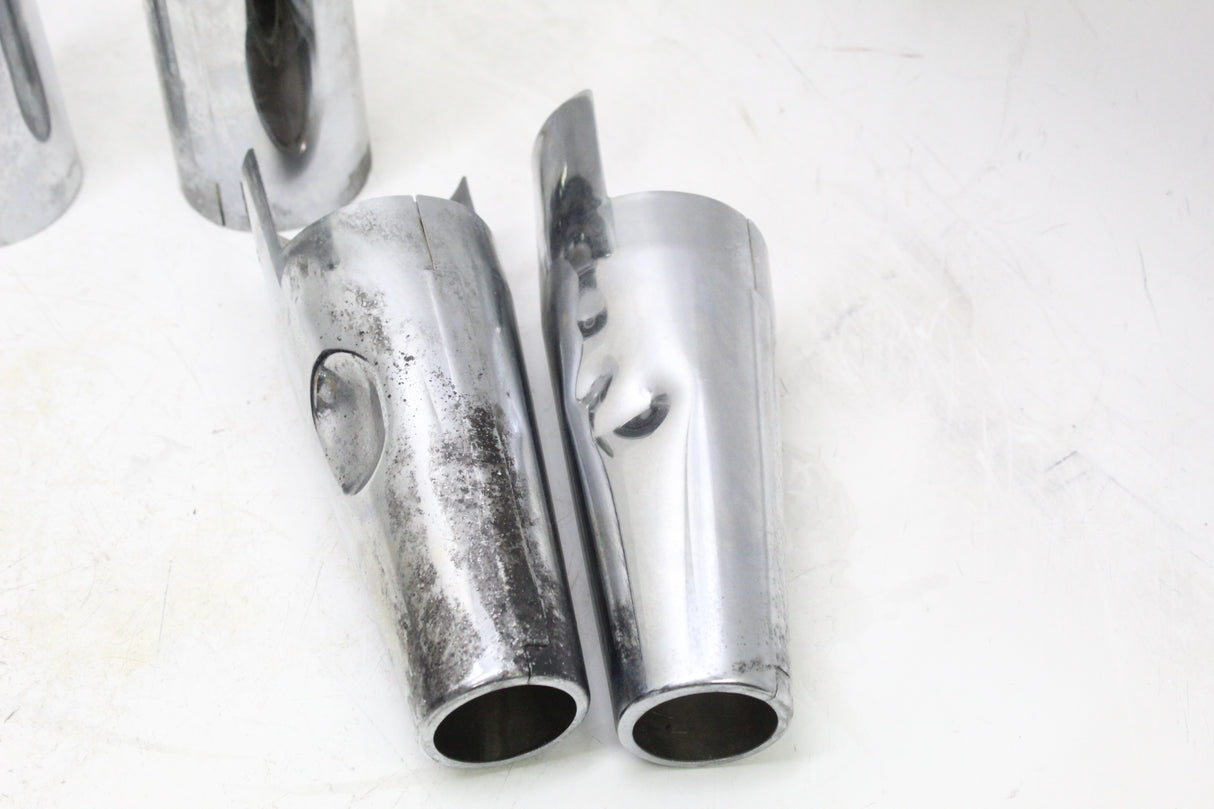 2007 YAMAHA XVS650 V STAR 650 OEM FRONT FORK CHROME COVER SHROUD SET