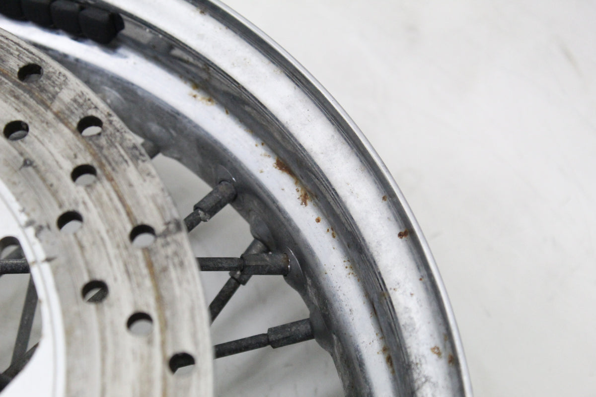 2007 YAMAHA XVS650 V STAR 650 OEM FRONT WHEEL RIM HUB SPOKES ROTOR