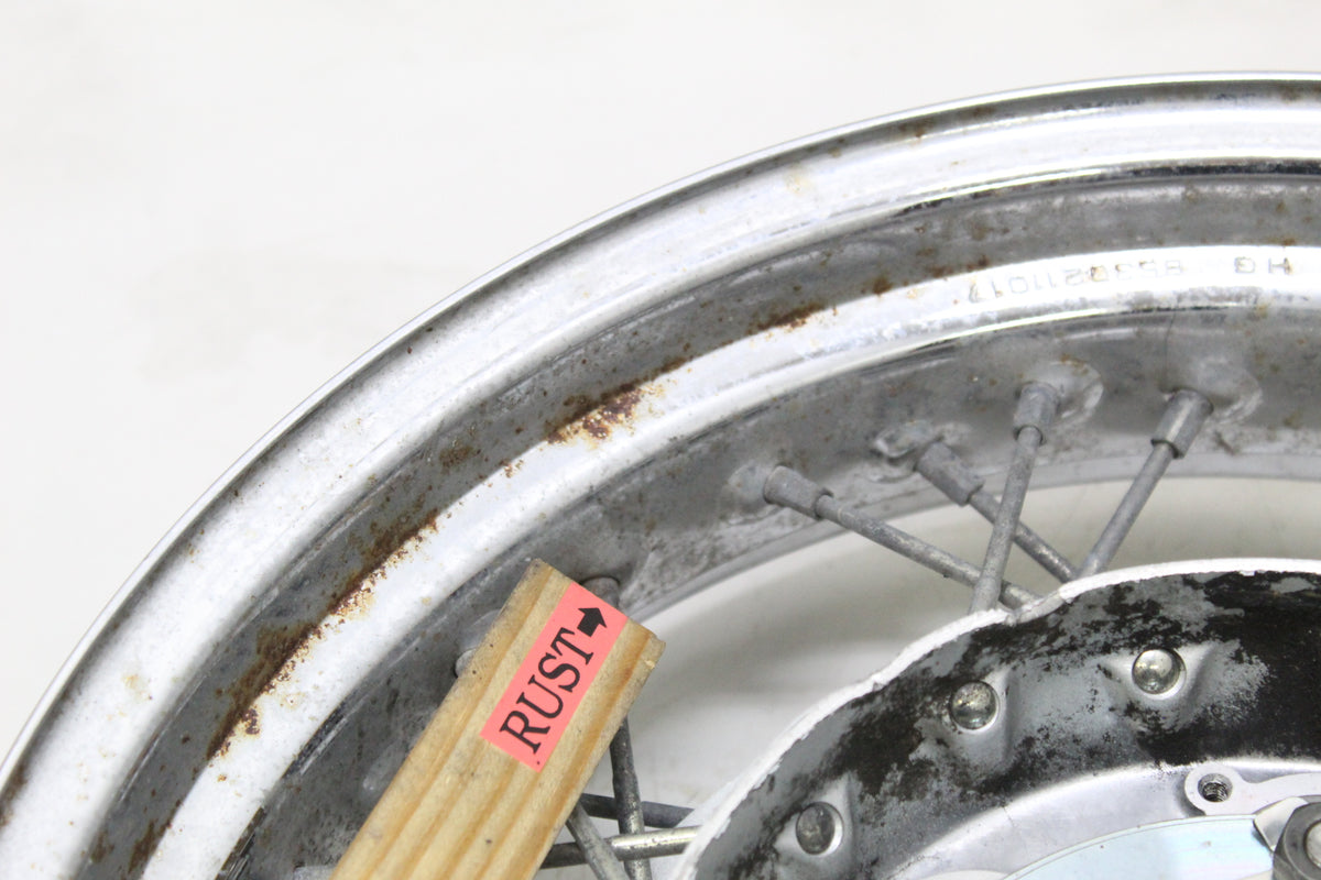2007 YAMAHA XVS650 V STAR 650 OEM REAR WHEEL RIM HUB SPOKES 15X3.50