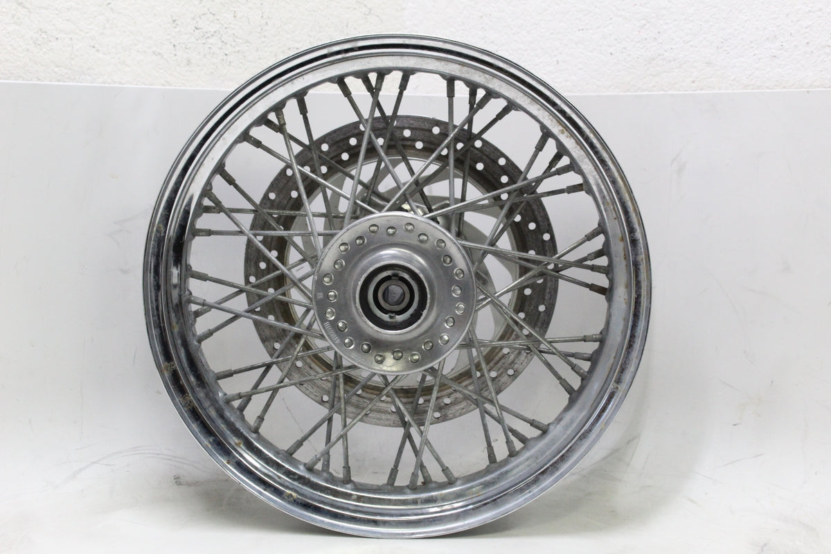 2007 YAMAHA XVS650 V STAR 650 OEM FRONT WHEEL RIM HUB SPOKES ROTOR