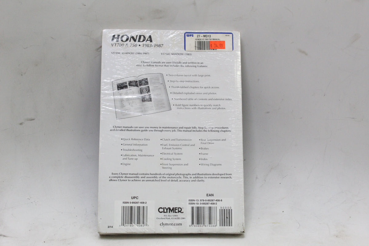 1983-1987 Honda Shadow VT700 VT750 Clymer Service Repair Manual