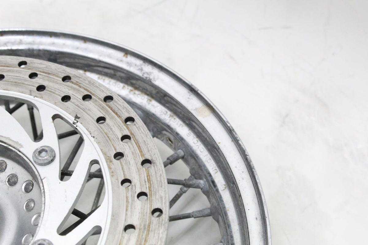 2007 YAMAHA XVS650 V STAR 650 OEM FRONT WHEEL RIM HUB SPOKES ROTOR