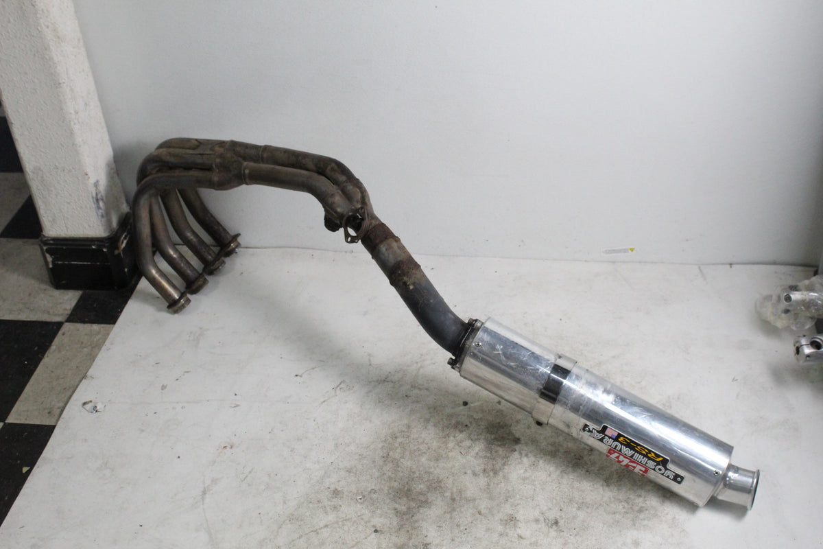 2009 Yamaha YZF R6S Exhaust Headers Mid Pipe With Yoshimura Muffler