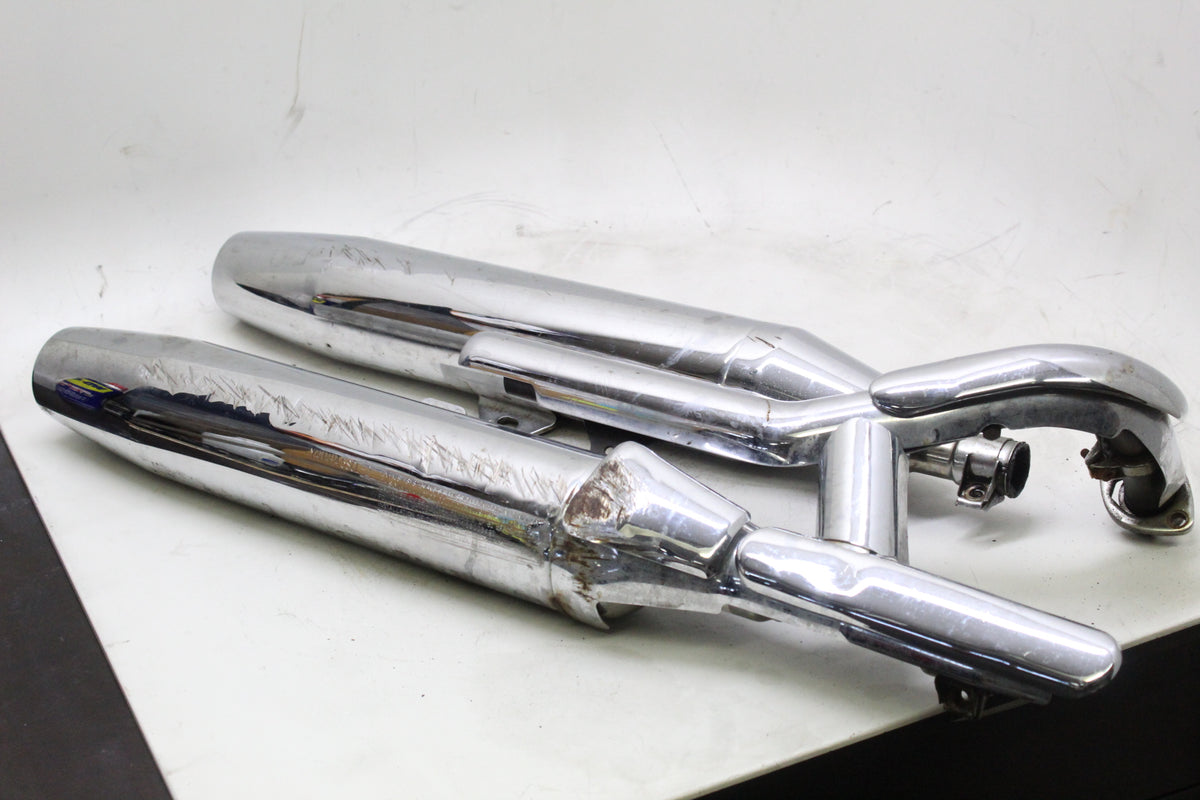 2007 YAMAHA XVS650 V STAR 650 OEM EXHAUST MUFFLER SET PAIR