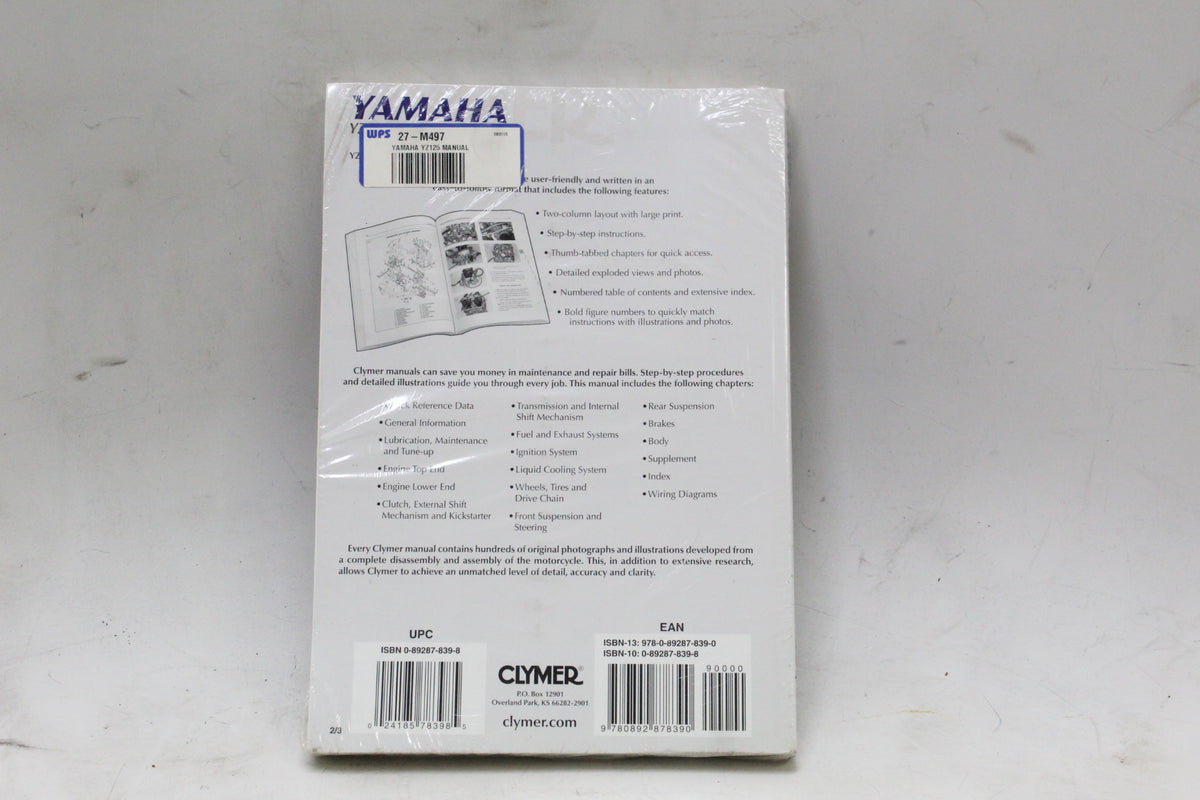 1994-2001 Yamaha YZ125 Clymer Service Repair Manual