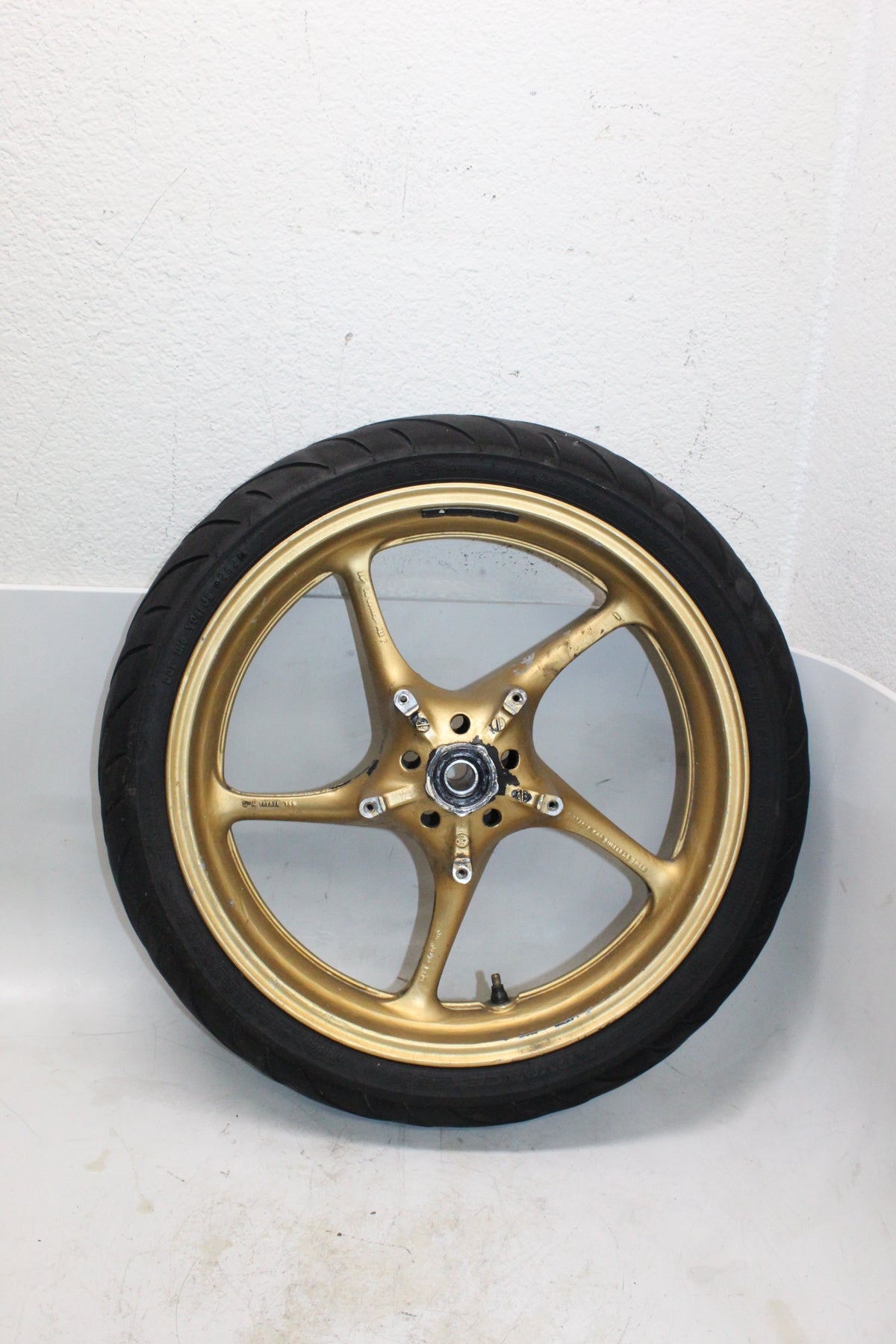 2009 Yamaha YZF R6S OEM Front Wheel Rim Gold With Tire