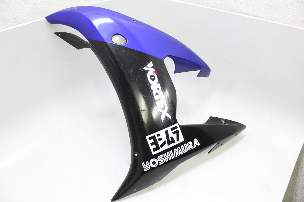 2007 Yamaha YZF R6S OEM LEFT MID UPPER SIDE FAIRING COWL PLASTIC
