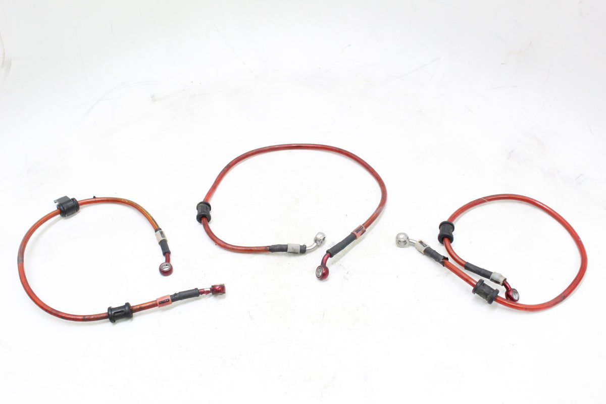 2004 SUZUKI GSXR600 CORE MOTO FRONT REAR BRAIDED BRAKE LINE HOSE SET